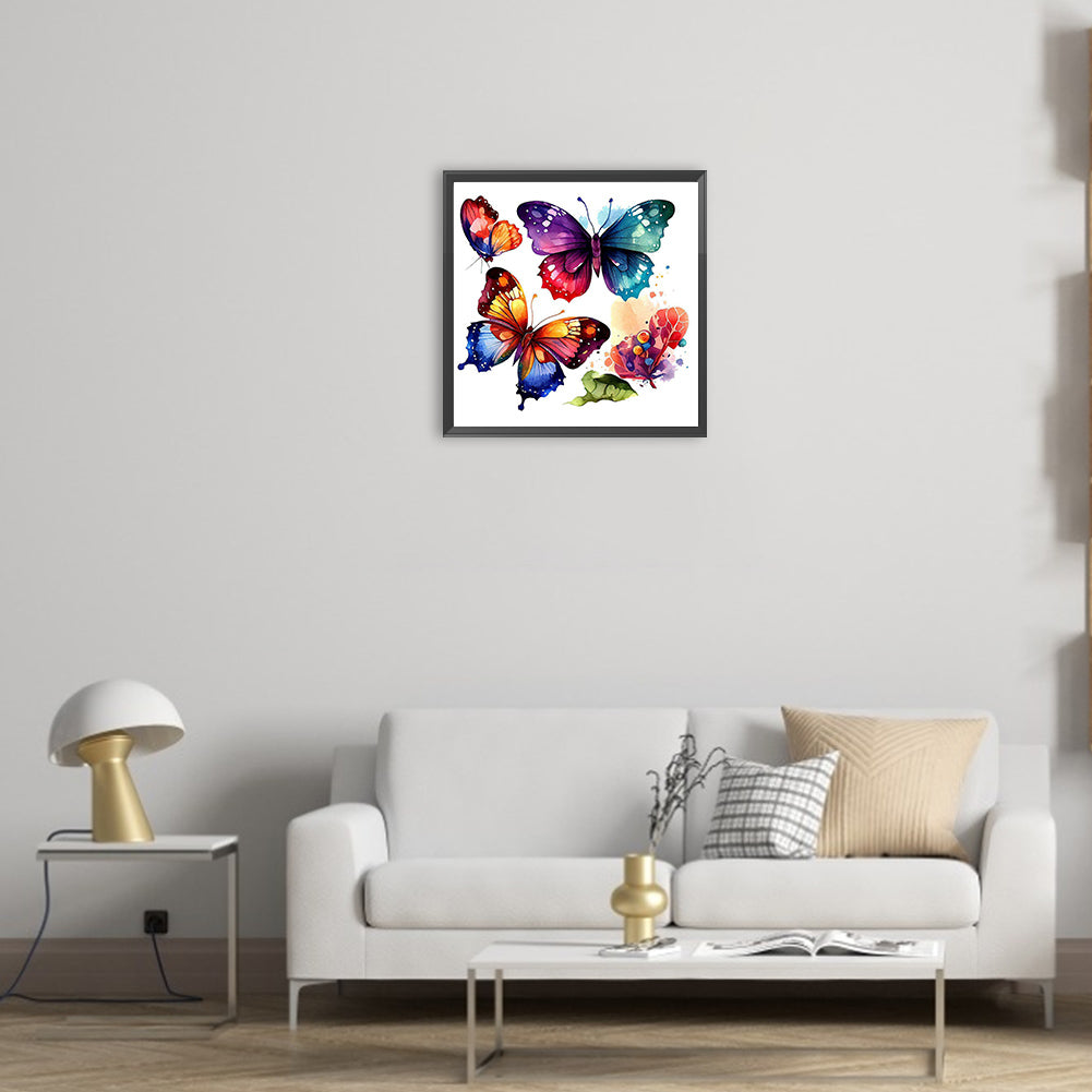 Butterfly - Full Round Drill Diamond Painting 30*30CM