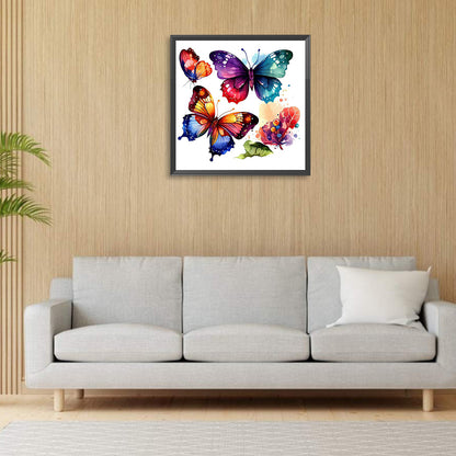 Butterfly - Full Round Drill Diamond Painting 30*30CM