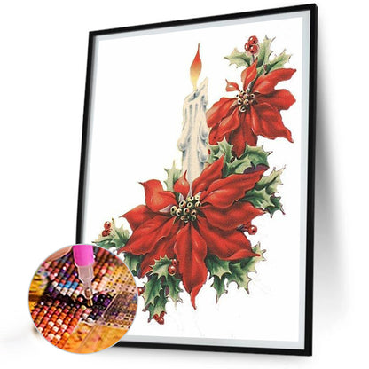 Candle Flower - Full Round Drill Diamond Painting 30*40CM