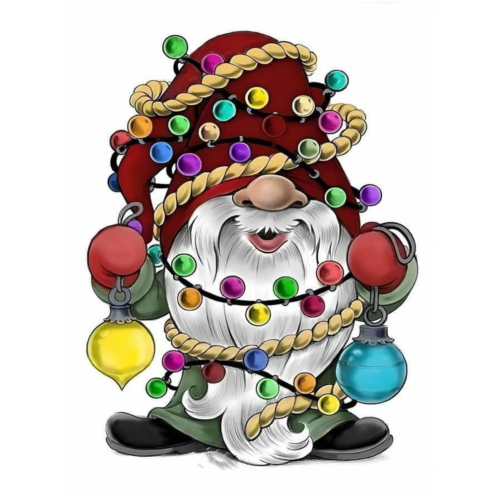 Dwarf With Lantern - Full Round Drill Diamond Painting 30*40CM