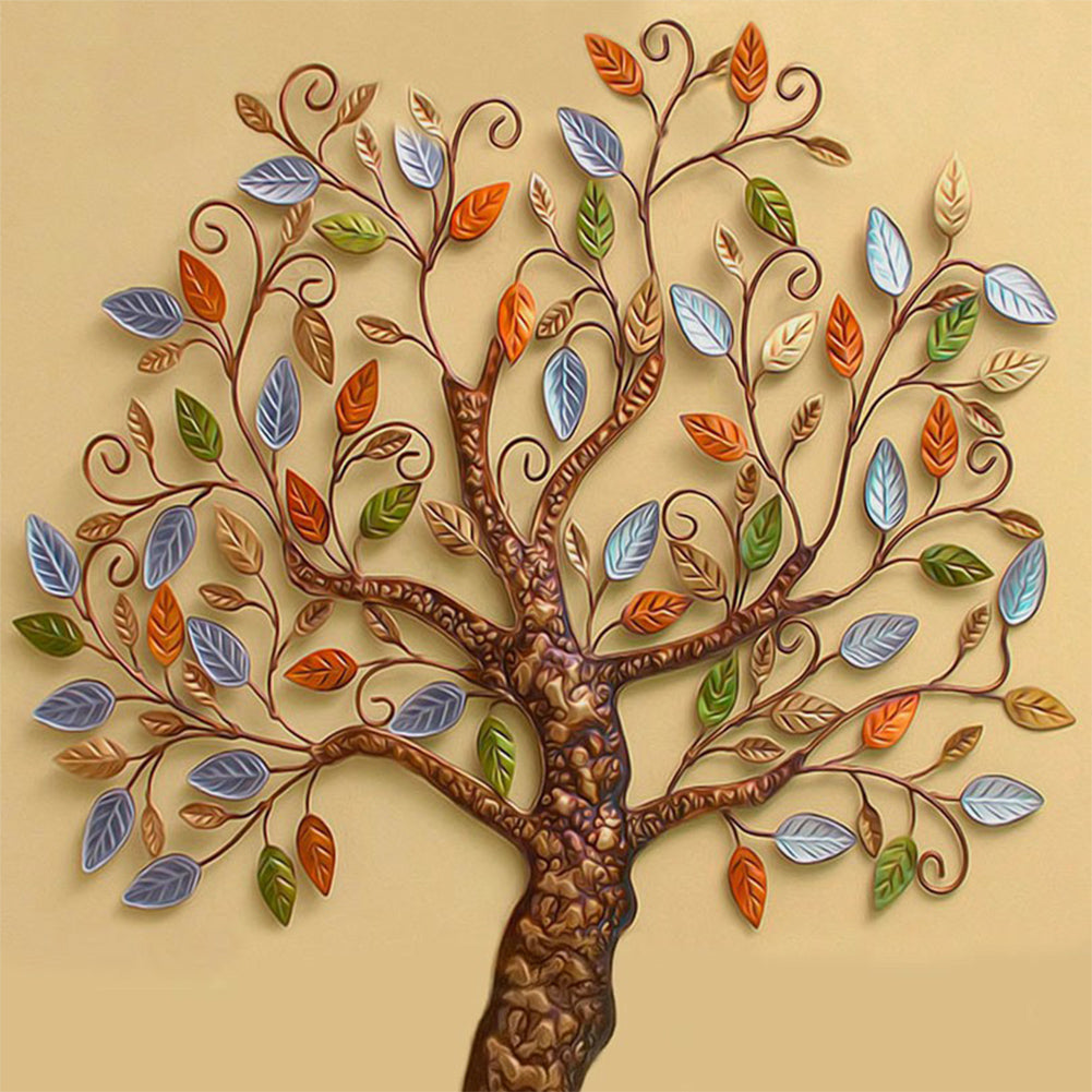 Flower Tree - Full Round Drill Diamond Painting 30*30CM