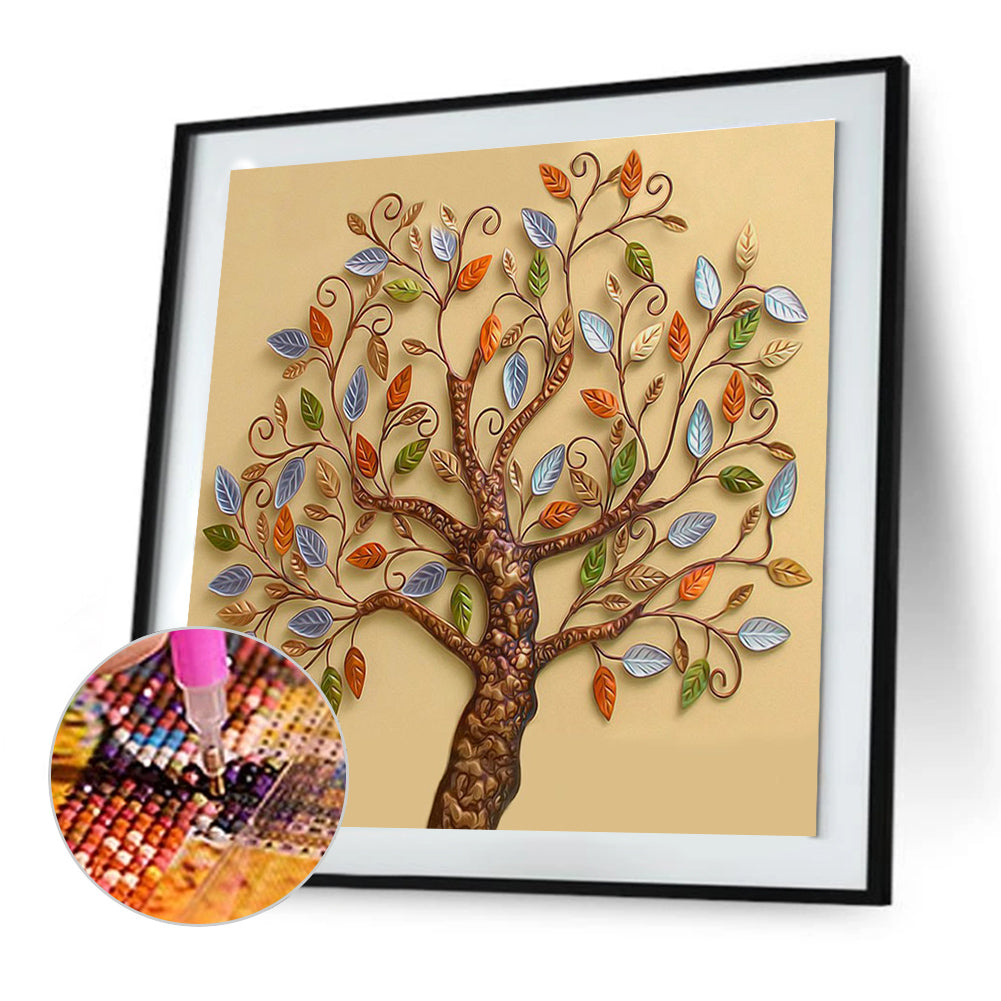 Flower Tree - Full Round Drill Diamond Painting 30*30CM