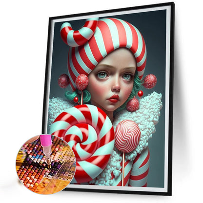 Lollipop Girl - Full Round Drill Diamond Painting 30*40CM