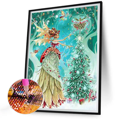 Christmas Tree Elf - Full Round Drill Diamond Painting 30*40CM