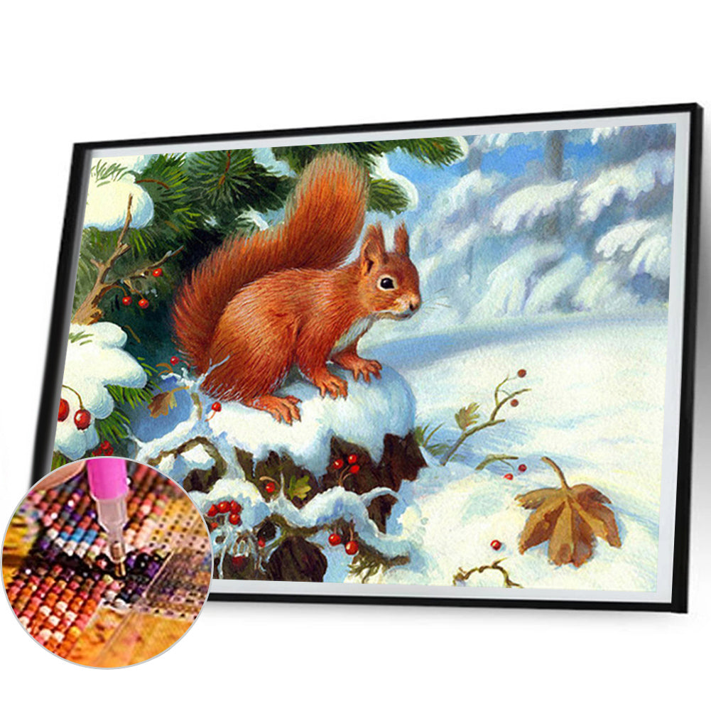 Squirrel - Full Round Drill Diamond Painting 50*40CM