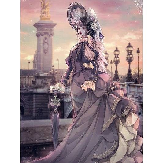 Aristocratic Woman - Full Round Drill Diamond Painting 40*50CM