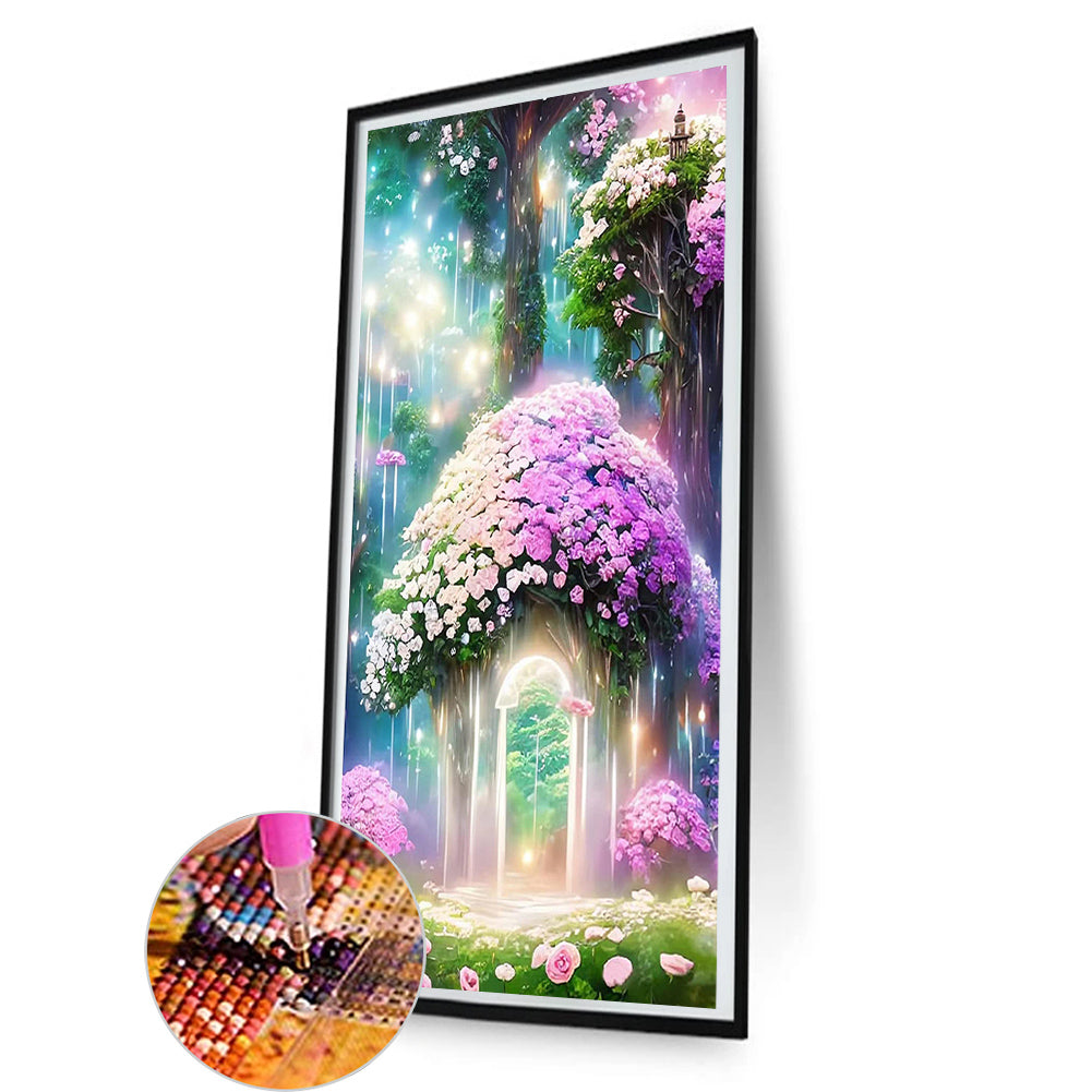 Flower Tree - Full Round Drill Diamond Painting 45*80CM