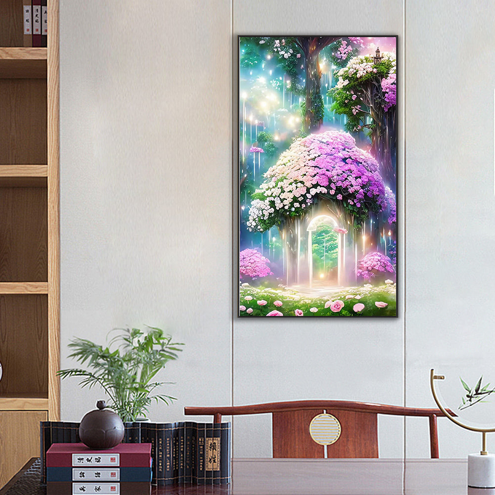 Flower Tree - Full Round Drill Diamond Painting 45*80CM