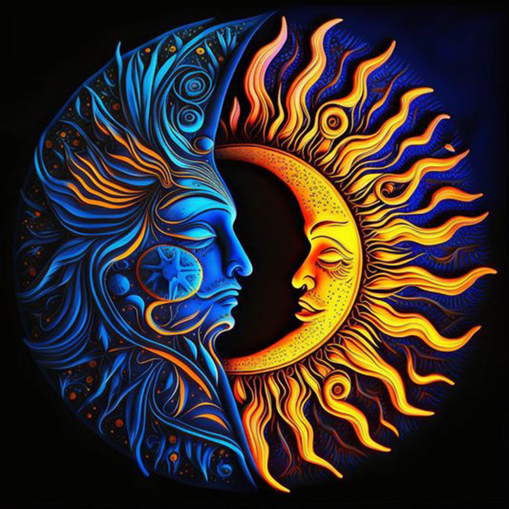 Moon Map - Full Round Drill Diamond Painting 30*30CM