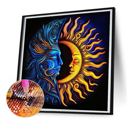 Moon Map - Full Round Drill Diamond Painting 30*30CM