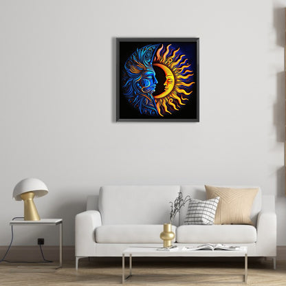 Moon Map - Full Round Drill Diamond Painting 30*30CM
