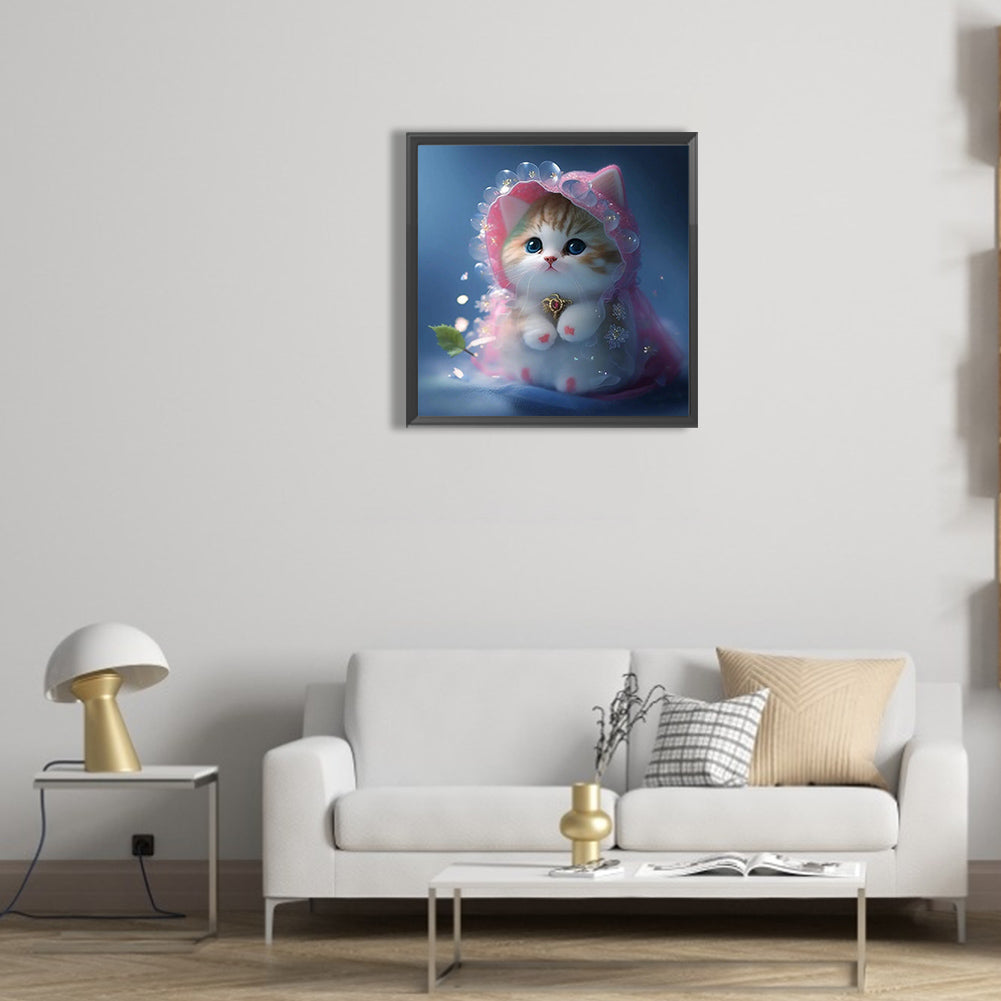 Waiting Cat - Full Round Drill Diamond Painting 30*30CM