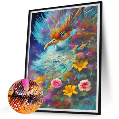 Bird Among Flowers - Full Round Drill Diamond Painting 30*40CM