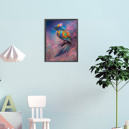 Colorful Feather Bird - Full Round Drill Diamond Painting 30*40CM