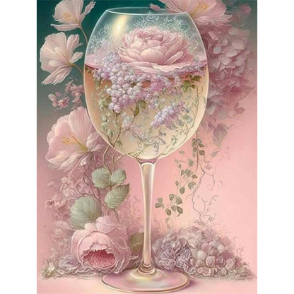 Goblet And Flowers - Full Square Drill Diamond Painting 30*40CM