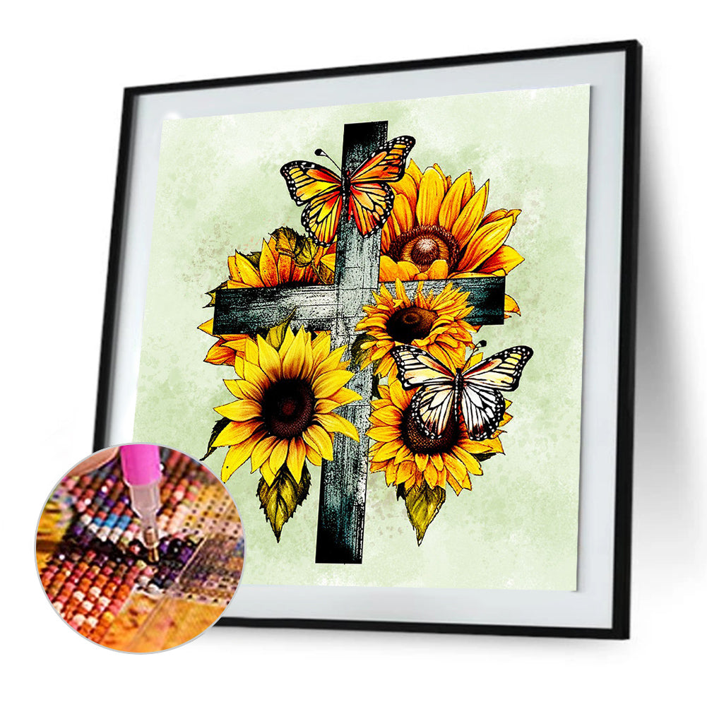 Cross - Full Round Drill Diamond Painting 30*30CM