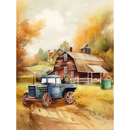 Farm - Full Round Drill Diamond Painting 30*40CM