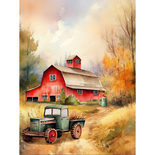 Farm - Full Round Drill Diamond Painting 30*40CM