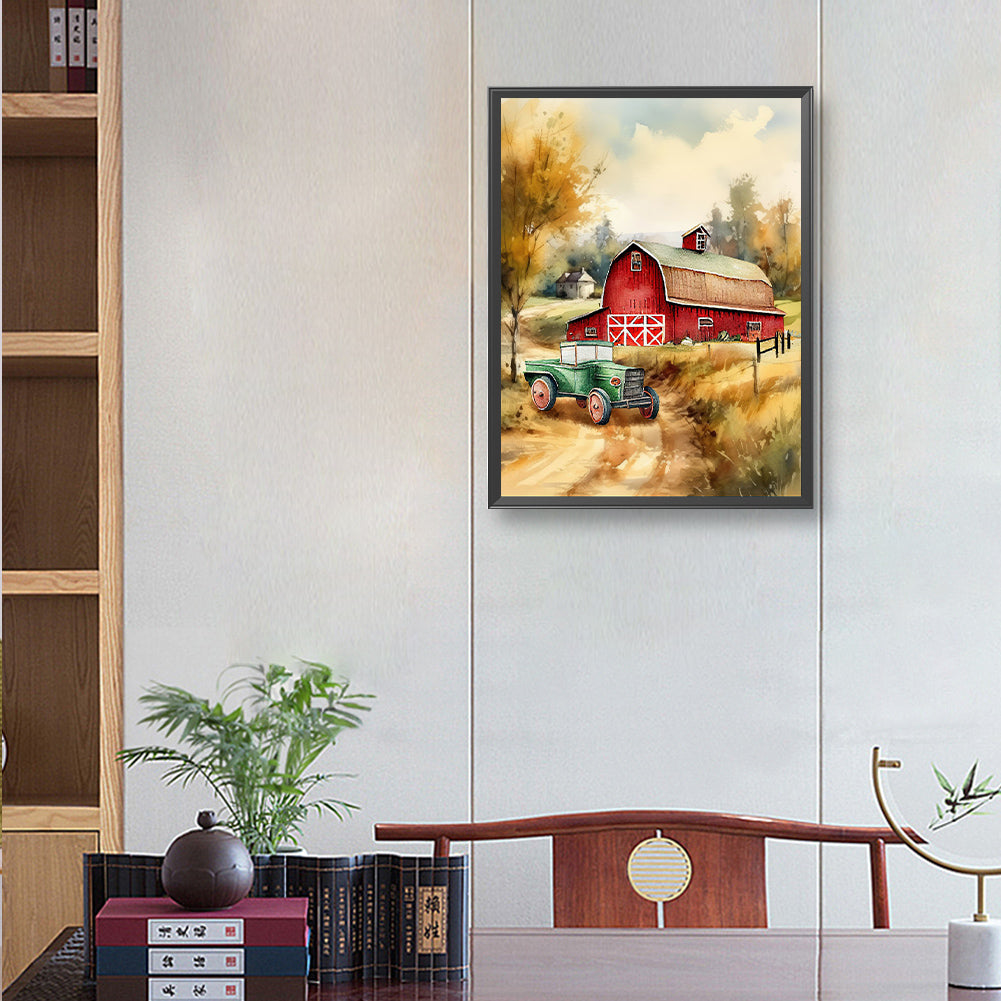 Farm - Full Round Drill Diamond Painting 30*40CM