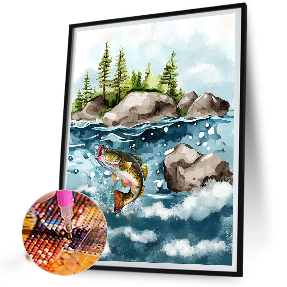 Sea ??Bass - Full Round Drill Diamond Painting 30*40CM