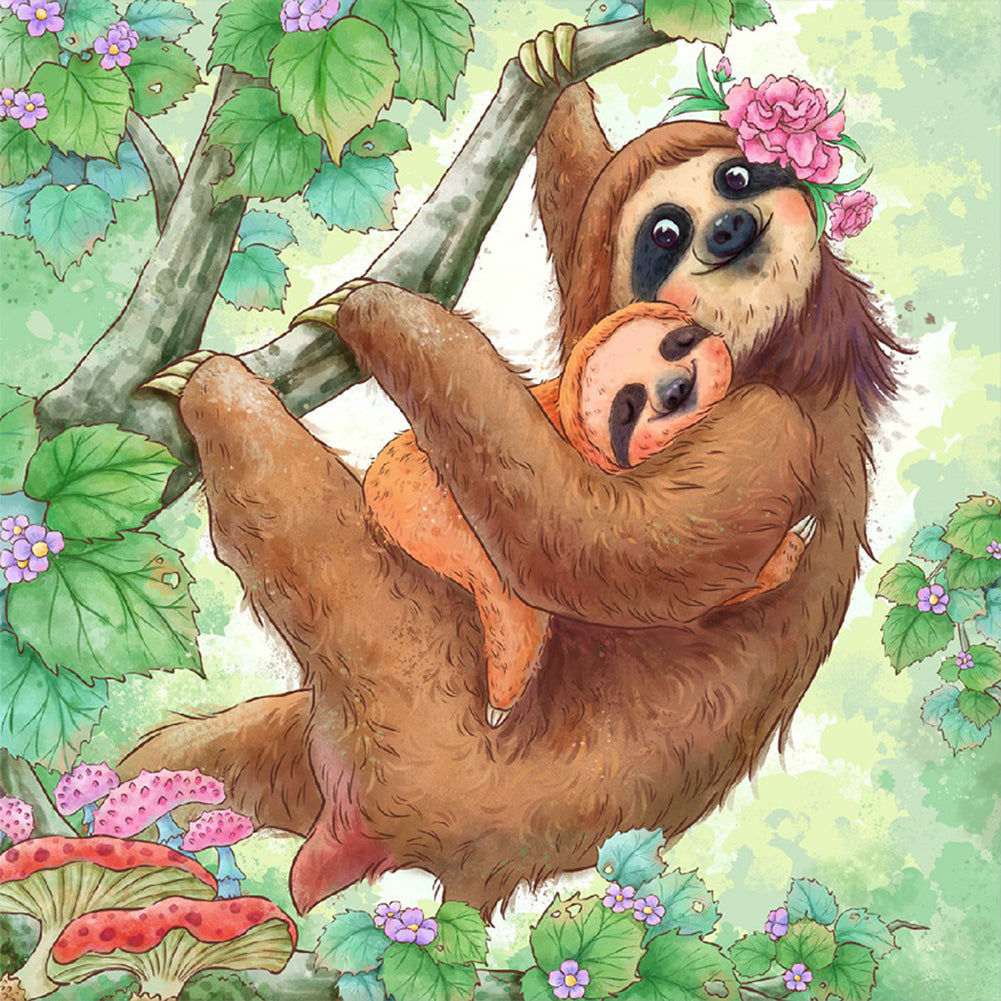 Sloth - Full Round Drill Diamond Painting 30*30CM