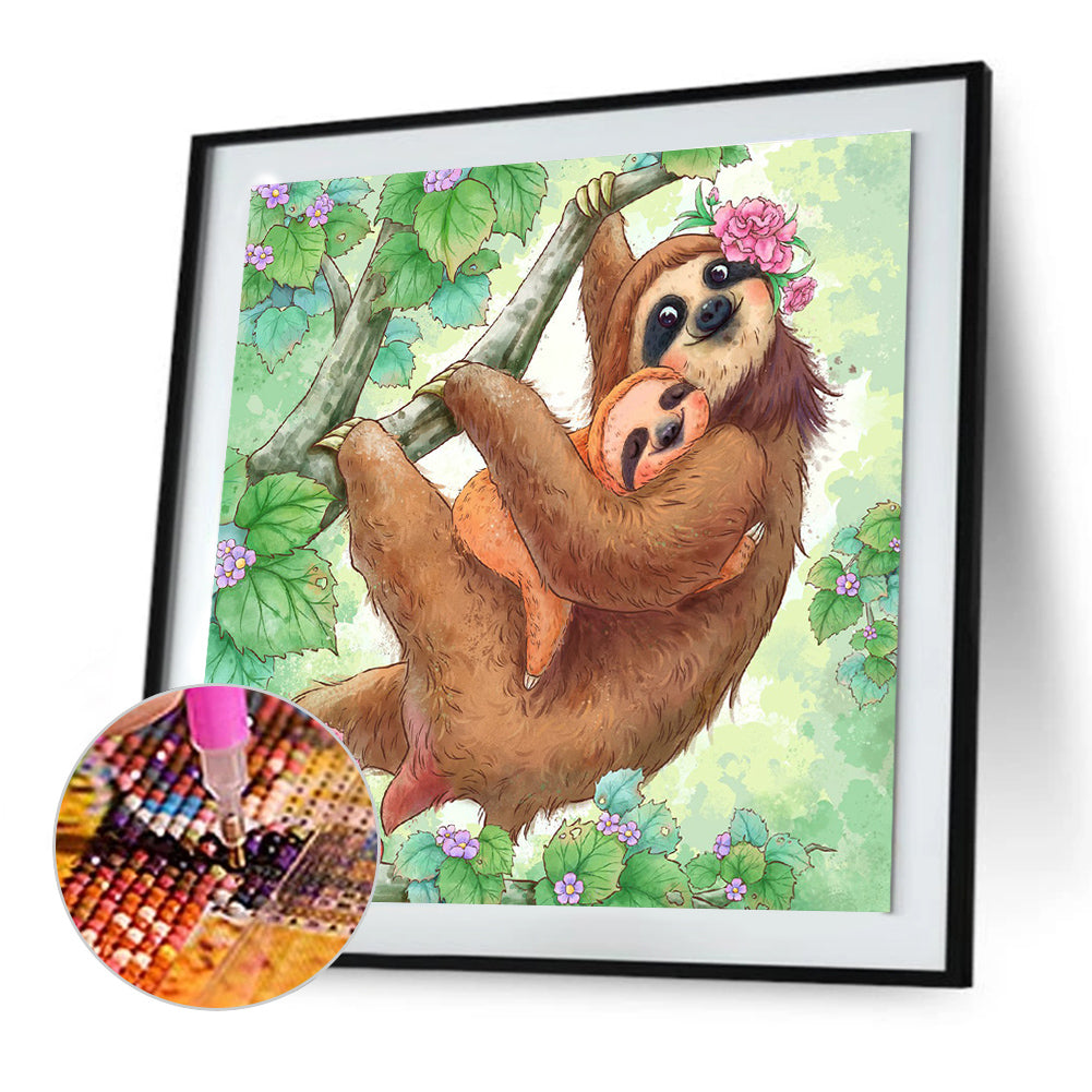 Sloth - Full Round Drill Diamond Painting 30*30CM