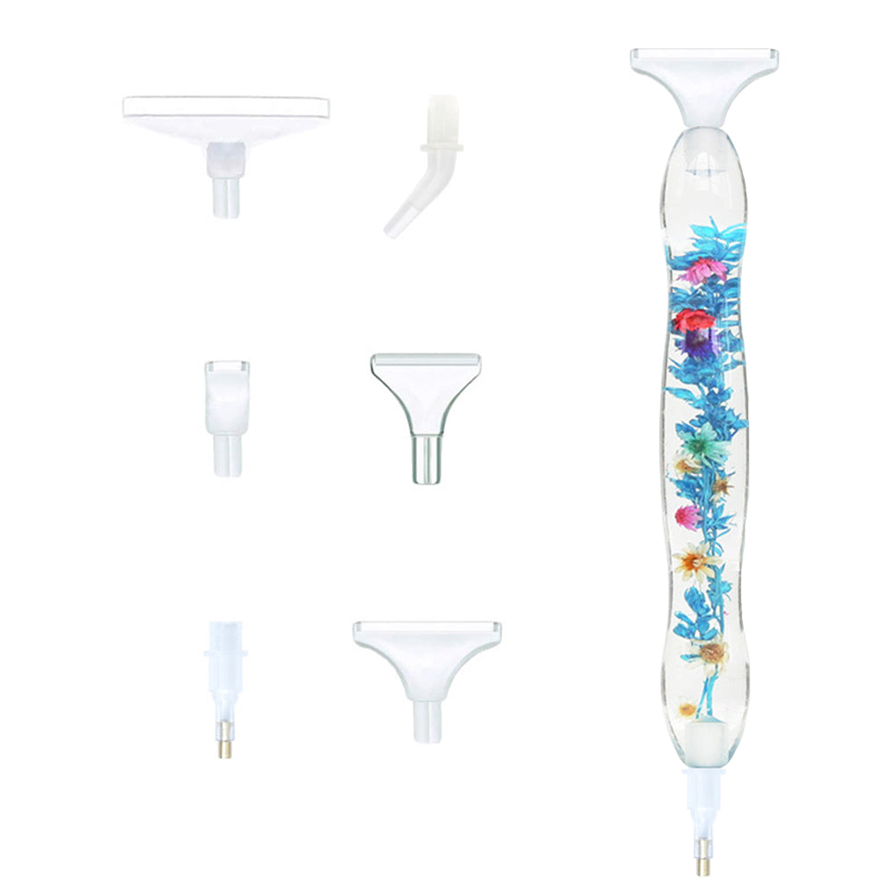 5D Resin Diamond Painting Pen Flower Point Drill Pen with Replacement Head