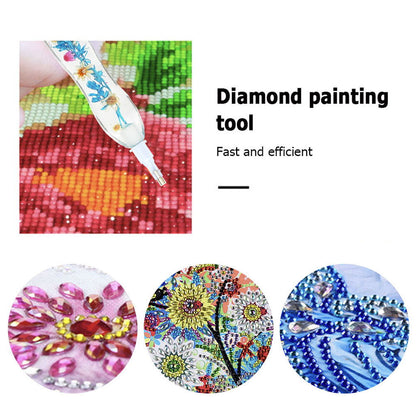 5D Resin Diamond Painting Pen Flower Point Drill Pen with Replacement Head