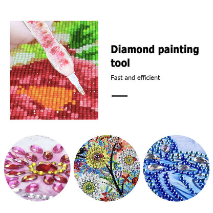 5D Resin Diamond Painting Pen Flower Point Drill Pen with Replacement Head