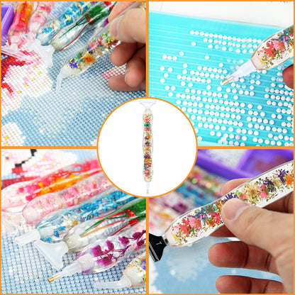 5D Resin Diamond Painting Pen Flower Point Drill Pen with Replacement Head