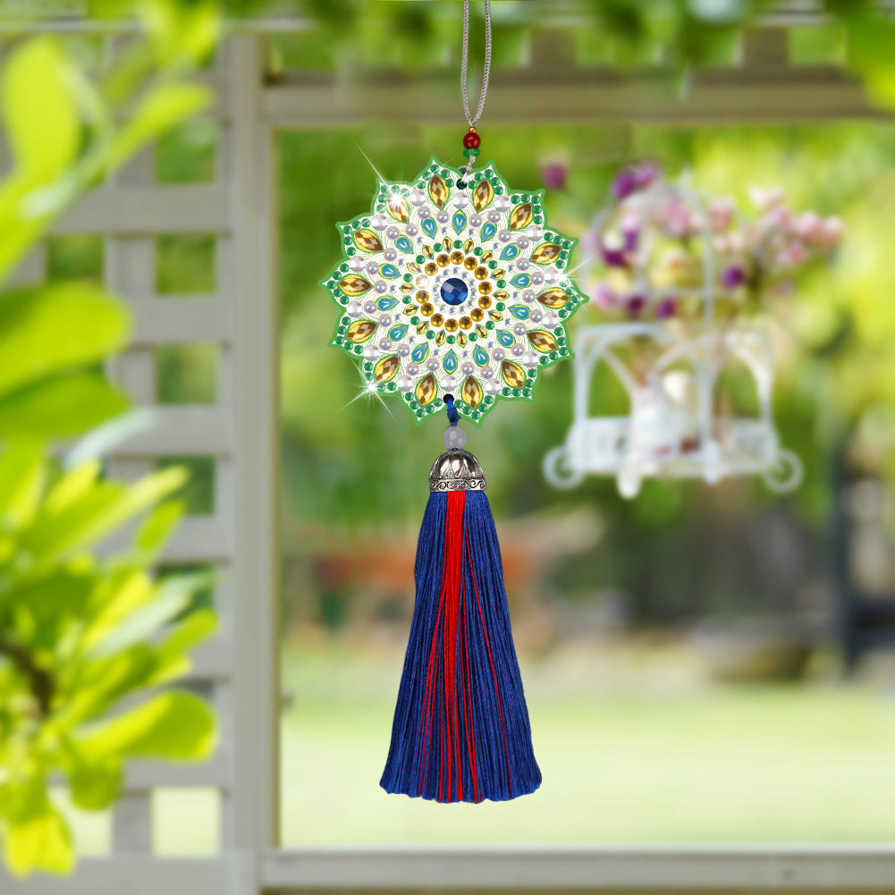 DIY Diamond Painting Pendant Hanging Ornaments 5D Mandala Keychain Girls Gift