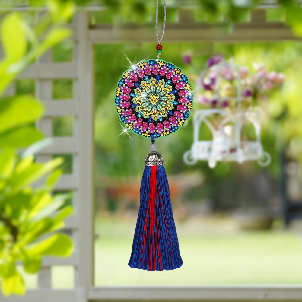 DIY Diamond Painting Pendant Hanging Ornaments 5D Mandala Keychain Girls Gift