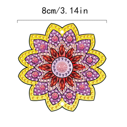 DIY Diamond Painting Pendant Hanging Ornaments 5D Mandala Keychain Girls Gift