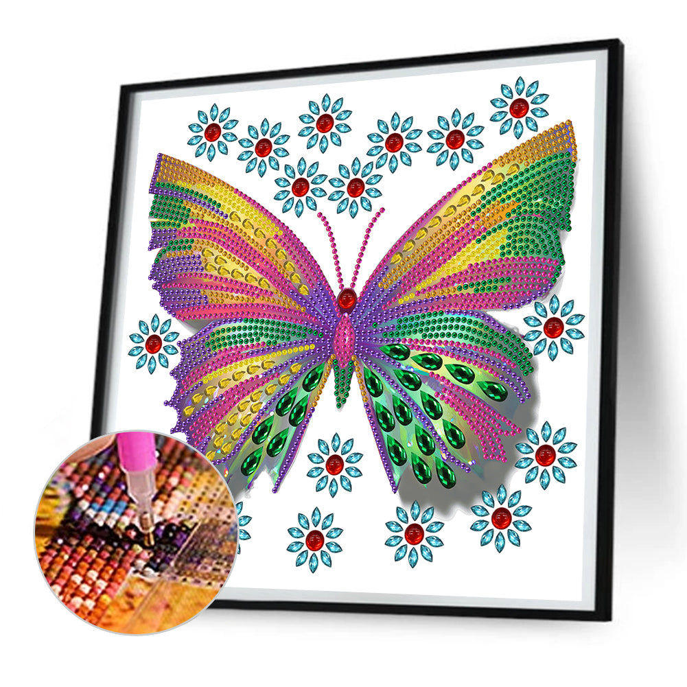 Vivid Butterfly - Special Shaped Drill Diamond Painting 30*30CM