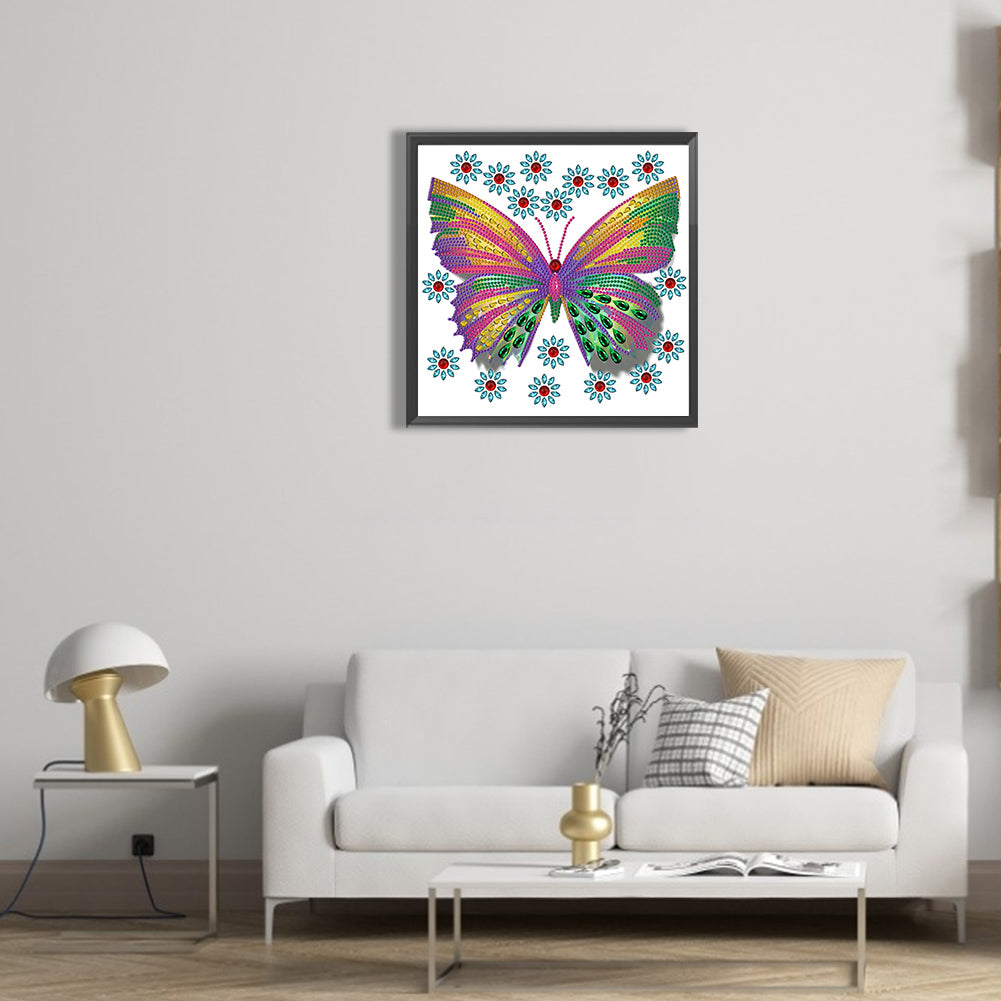 Vivid Butterfly - Special Shaped Drill Diamond Painting 30*30CM