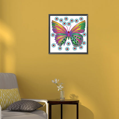 Vivid Butterfly - Special Shaped Drill Diamond Painting 30*30CM