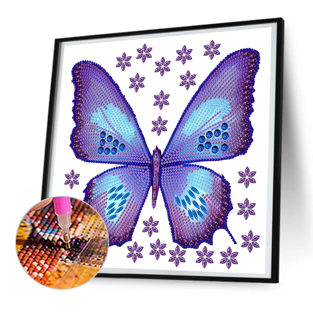 Vivid Butterfly - Special Shaped Drill Diamond Painting 30*30CM