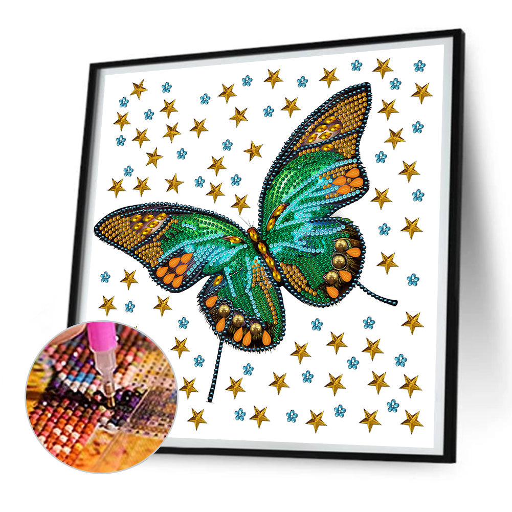 Vivid Butterfly - Special Shaped Drill Diamond Painting 30*30CM