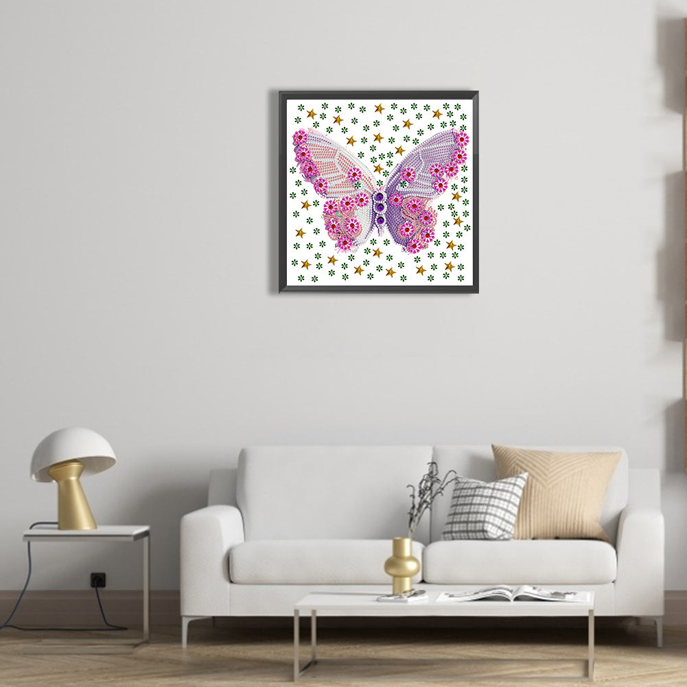 Vivid Butterfly - Special Shaped Drill Diamond Painting 30*30CM