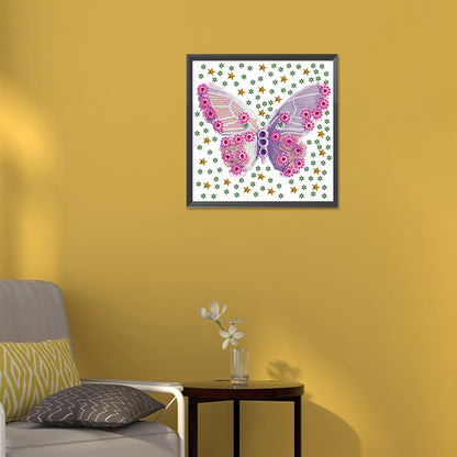 Vivid Butterfly - Special Shaped Drill Diamond Painting 30*30CM