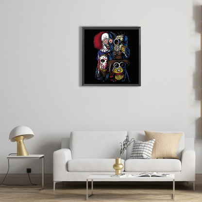 Horror Mask Head - Full Round Drill Diamond Painting 30*30CM