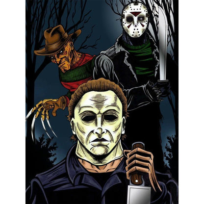 Horror Movie - Full Round Drill Diamond Painting 30*40CM