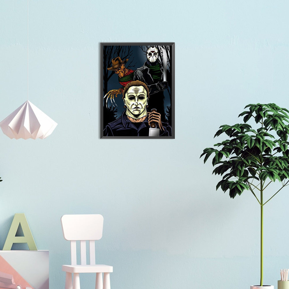 Horror Movie - Full Round Drill Diamond Painting 30*40CM