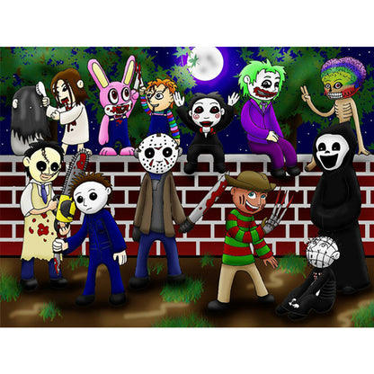 Horror Movie Pictorial - Full Round Drill Diamond Painting 40*30CM