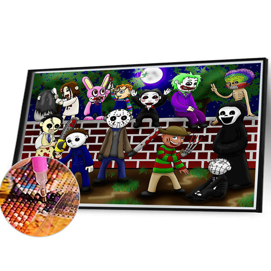 Horror Movie Pictorial - Full Round Drill Diamond Painting 40*30CM