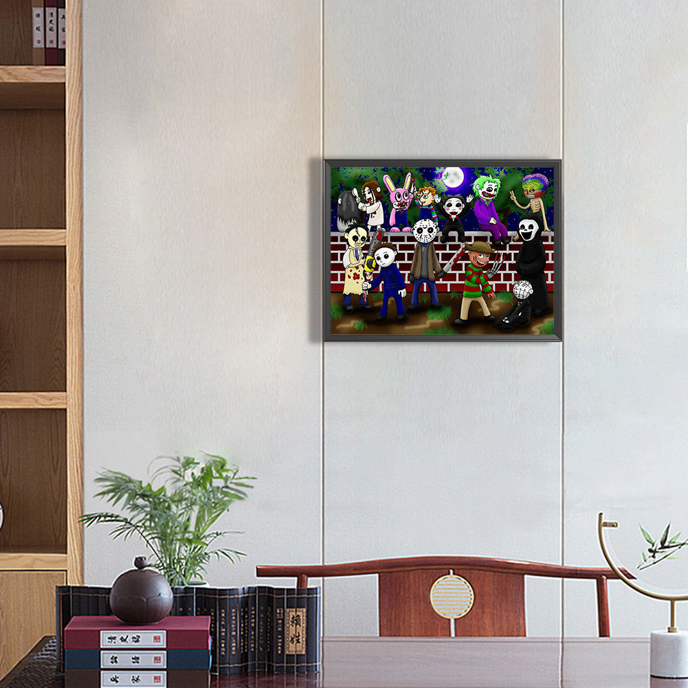 Horror Movie Pictorial - Full Round Drill Diamond Painting 40*30CM