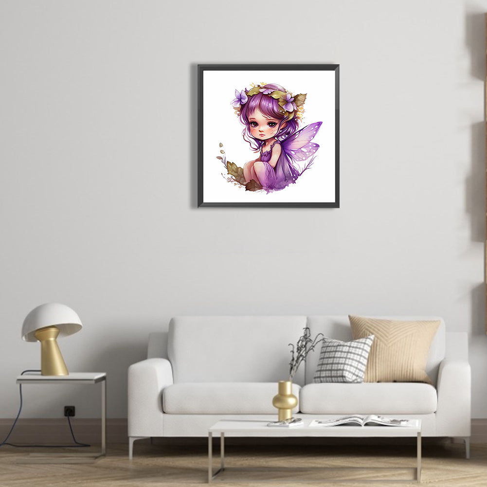 Purple Fairy - Full Round Drill Diamond Painting 30*30CM