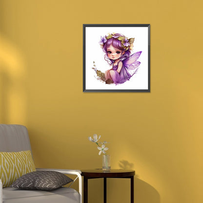 Purple Fairy - Full Round Drill Diamond Painting 30*30CM