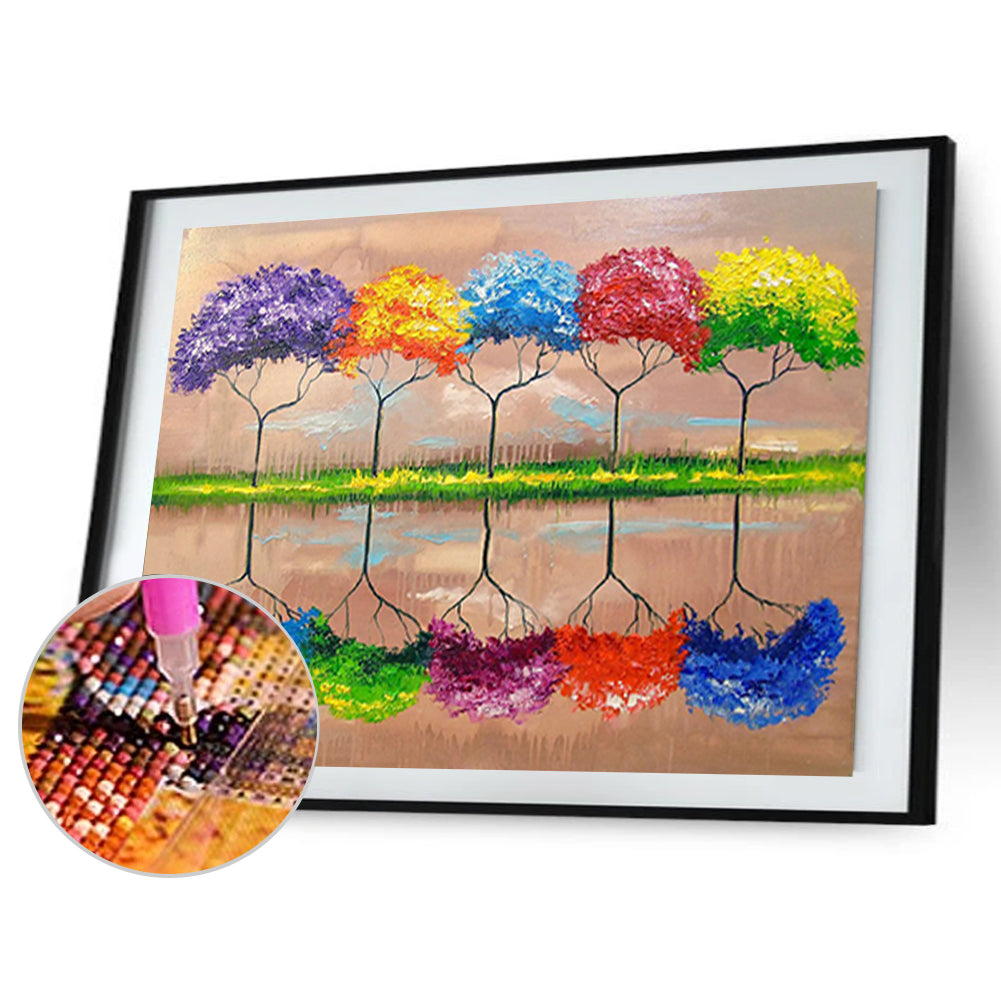 Colorful Tree - Full Round Drill Diamond Painting 40*30CM