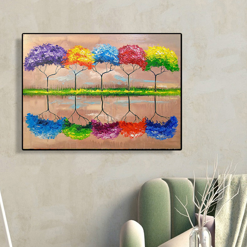 Colorful Tree - Full Round Drill Diamond Painting 40*30CM